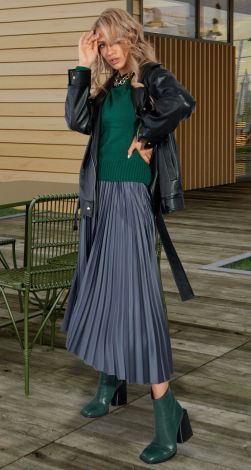 Довга спідниця у складку пліссе