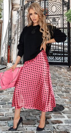 Шовкова спідниця із принтом