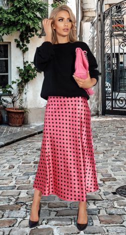 Шовкова спідниця із принтом