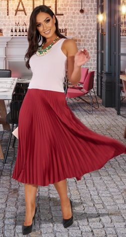 Довга спідниця у складку пліссе