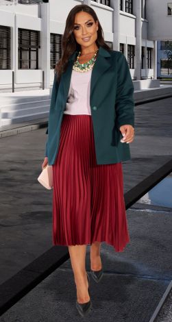 Довга спідниця у складку пліссе