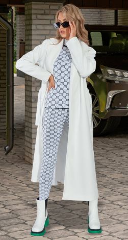 Кашемировое пальто с разрезами