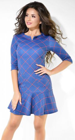 Платье  в клетку