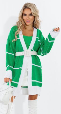 Свободный  кардиган в полоску