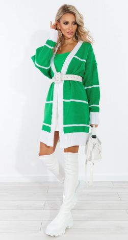 Свободный  кардиган в полоску