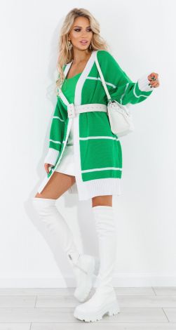 Свободный  кардиган в полоску