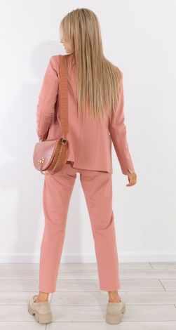 Трикотажний брючний костюм з піджаком