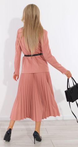 Трикотажний костюм пліссе з піджаком