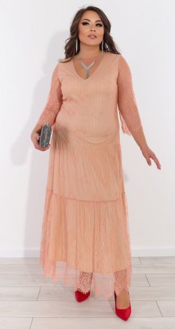 Красивое  гипюровое платье большого размера