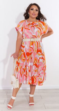 Красивое платье с юбкой в складку