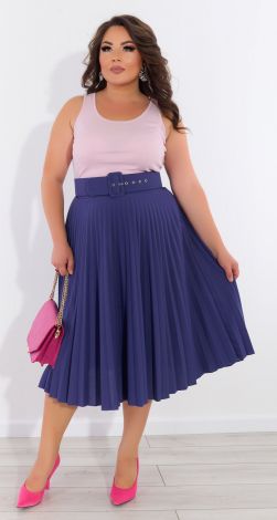 Спідниця у складку з ременцем