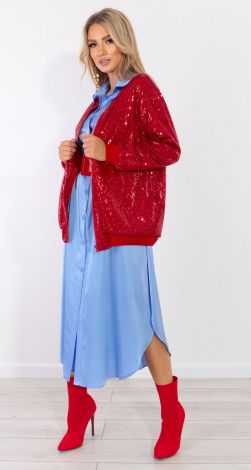 Подовжений бомбер з пайеток