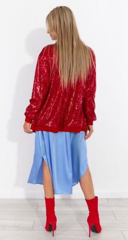 Подовжений бомбер з пайеток