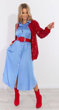 Подовжений бомбер з пайеток