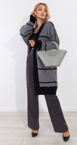 Свободный  кардиган в полоску