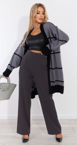 Свободный  кардиган в полоску