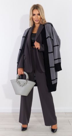 Свободный  кардиган в полоску