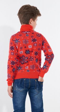 Свитер трезуб снежинки