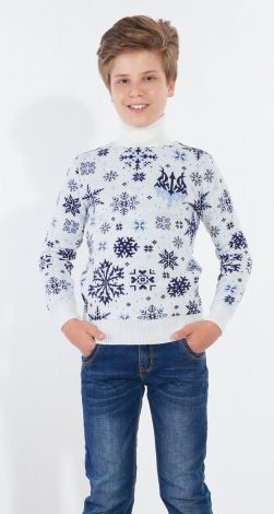 Свитер трезуб снежинки