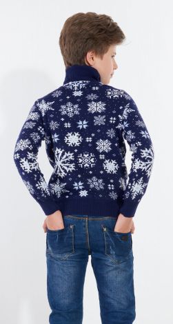 Свитер трезуб снежинки