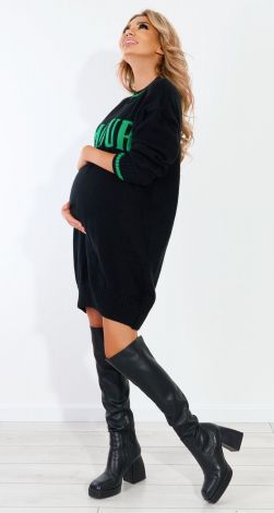 Свитер платье с надписью