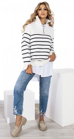 Свитер OVERSIZE на змейке