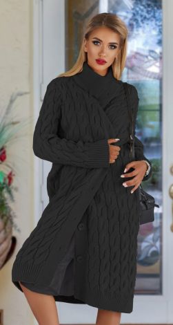 Тёплый вязаный кардиган