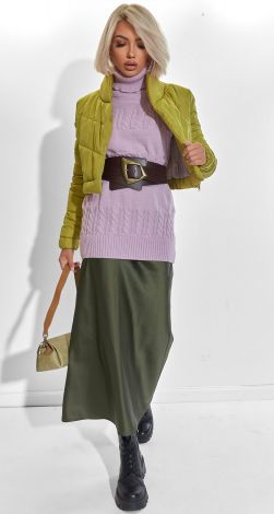 Подовжений светр з косами