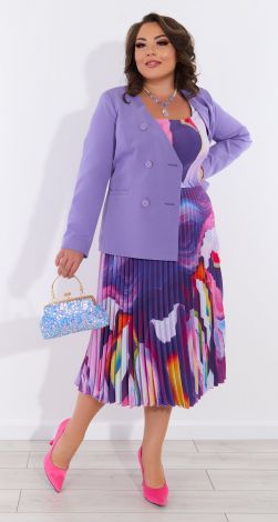 Ошатний костюм із сукнею пліссе