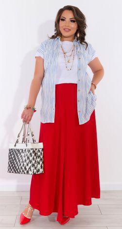 Довга червона спідниця