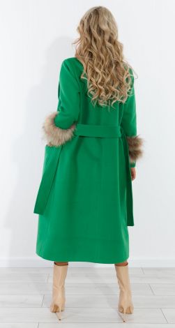 Coat with natural fur