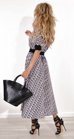 Модна сукня з елементами в'язання