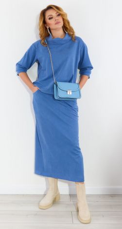 Костюм з замші із спідницею