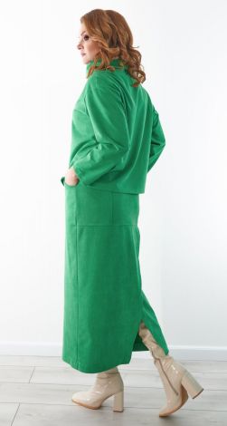 Костюм з замші із спідницею