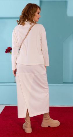 Костюм з тканини джерсі зі спідницею