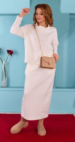 Костюм з тканини джерсі зі спідницею