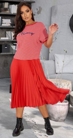 Довга спідниця у складку пліссе