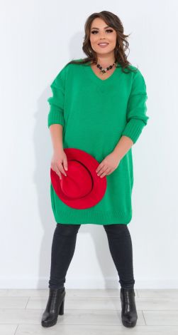 Свитер  туника большой размер