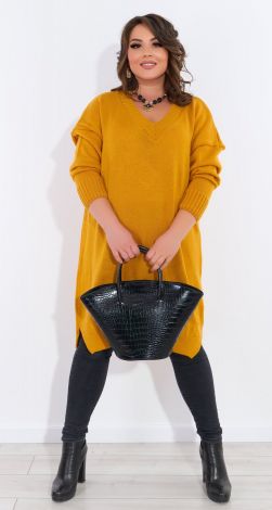Свитер туника большой размер
