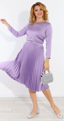 Роскошное шелковое платье плиссе