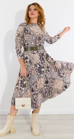 Стильное платье плиссе 