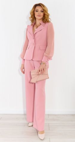 Красивый брючный костюм плиссе