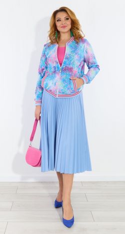 Костюм пліссе із бомбером