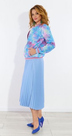 Костюм пліссе із бомбером