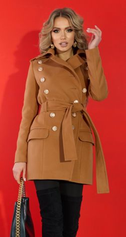 Кашемірове пальто-бушлат