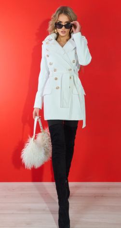 Кашемірове пальто-бушлат