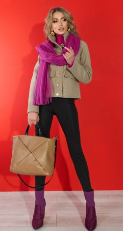 Укорочене кашемірове пальто