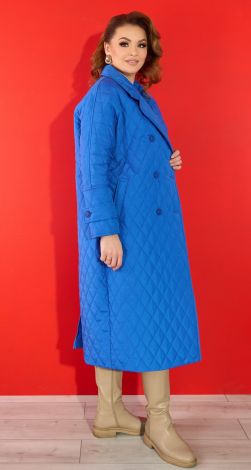 Двобортне стьобане пальто