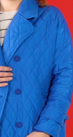 Двобортне стьобане пальто