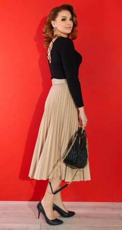 Бежева спідниця пліссе